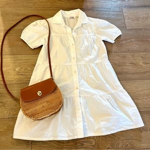 Thursdays Cotton Poplin Tiered Tunic/Dress , Sz S
